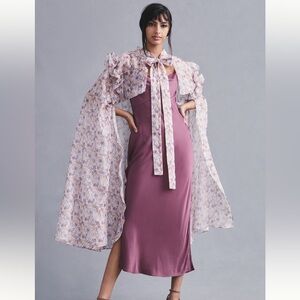 Floral, sheer cape from Anthropologie, NWT￼